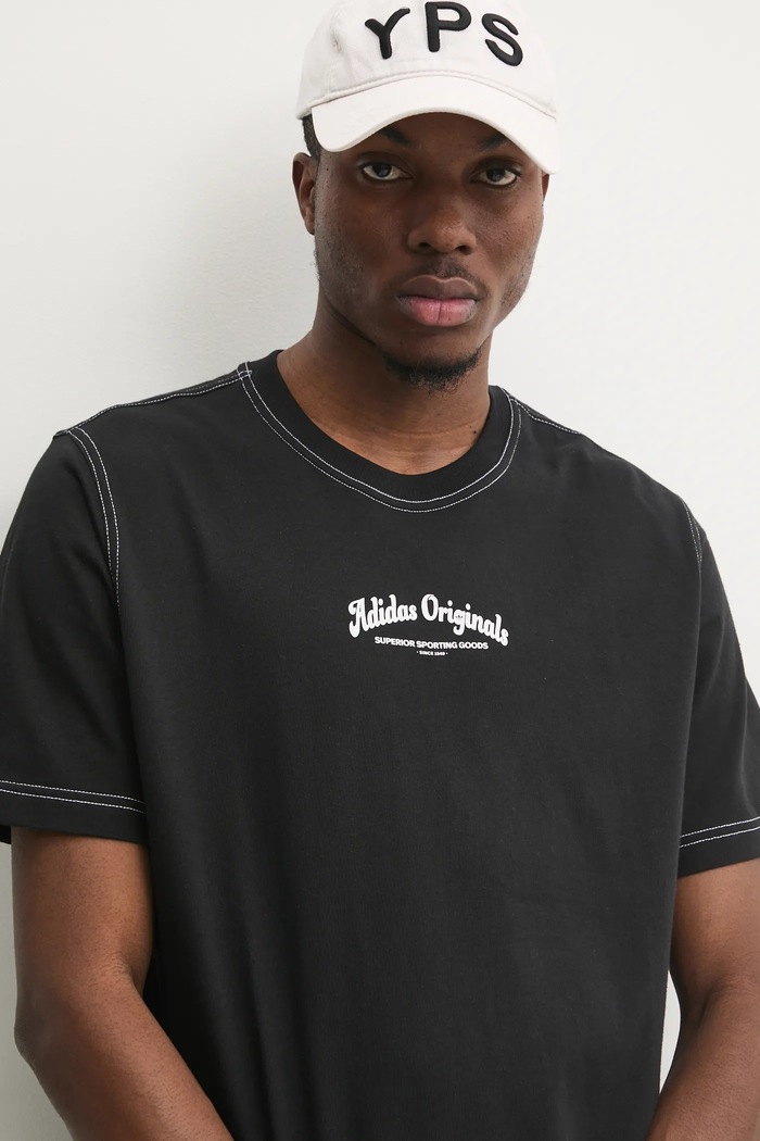 adidas Originals t-shirt bawełniany Wabash czarny JP4477