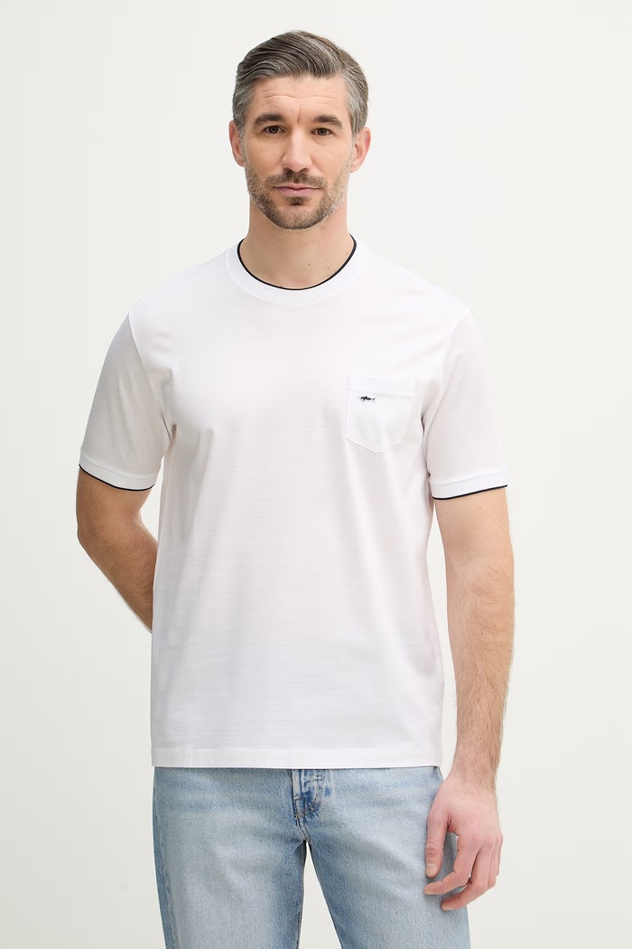 Paul&Shark tricou din bumbac uni alb 25411007