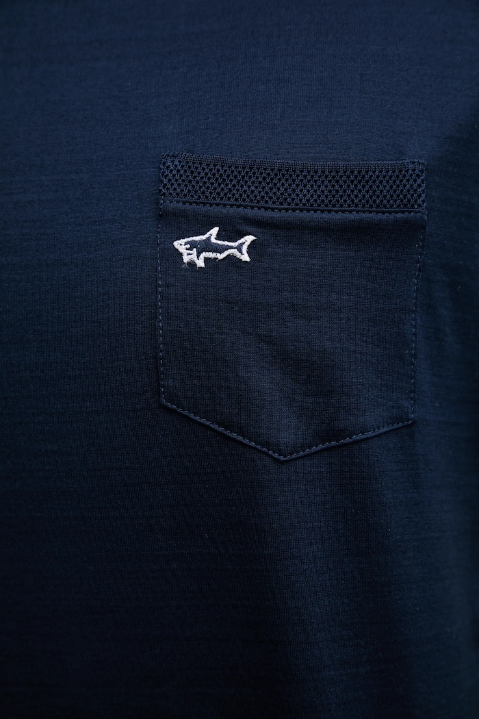 Paul&Shark t-shirt bawełniany 25411007 granatowy