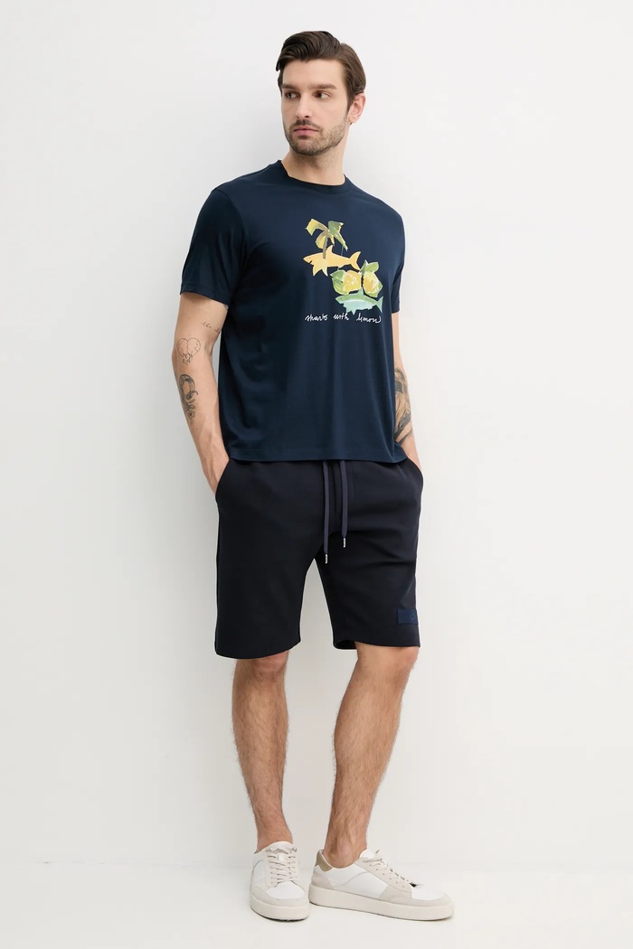 Tričko Paul&Shark 25411067 námořnická modř SS25