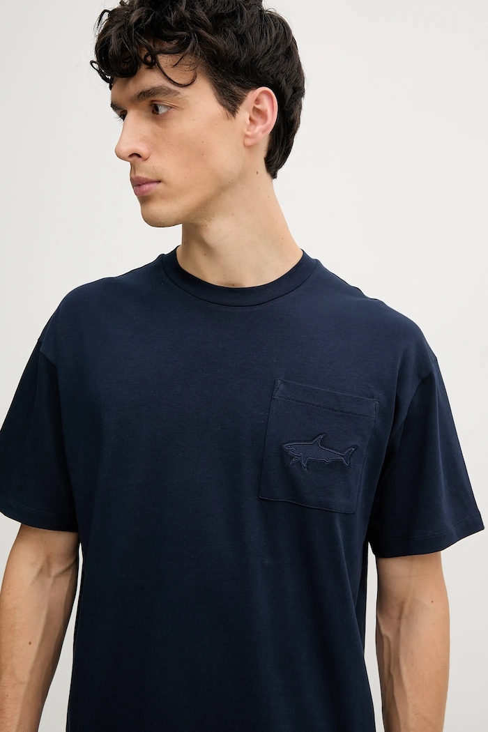 Paul&Shark t-shirt bawełniany granatowy 25411092