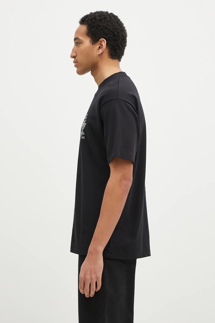 Drôle de Monsieur tricou din bumbac Le T-Shirt Vase F.TS225.CO002.BL negru SS25