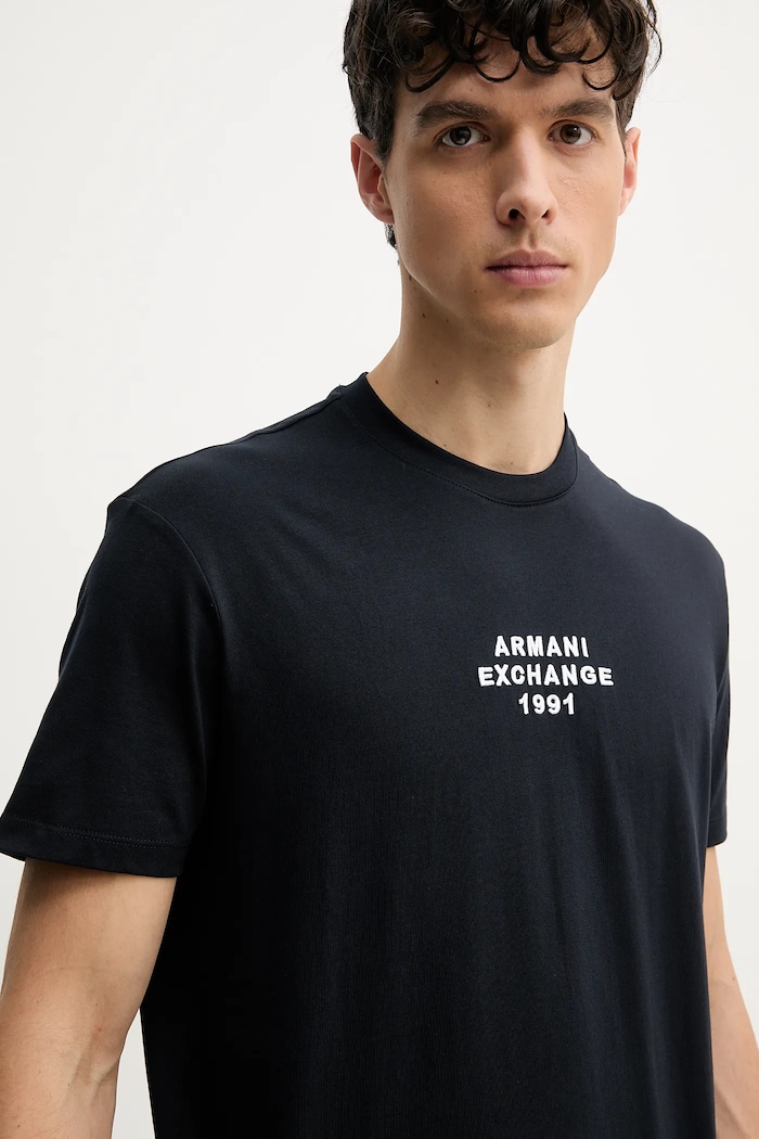 Bavlnené tričko Armani Exchange tmavomodrá XM000540.AF10362