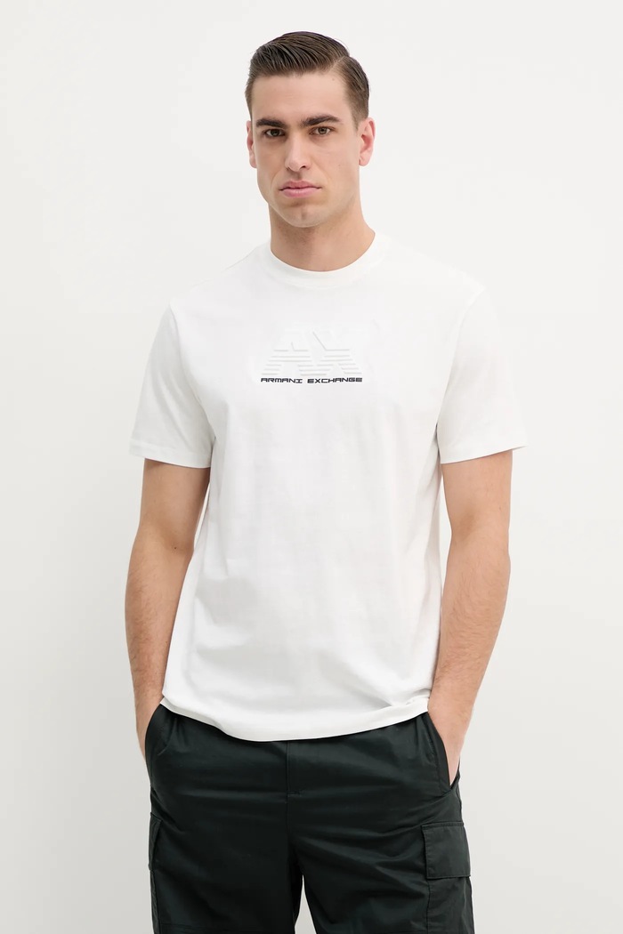 Armani Exchange t-shirt bawełniany regular biały XM000544.AF10361