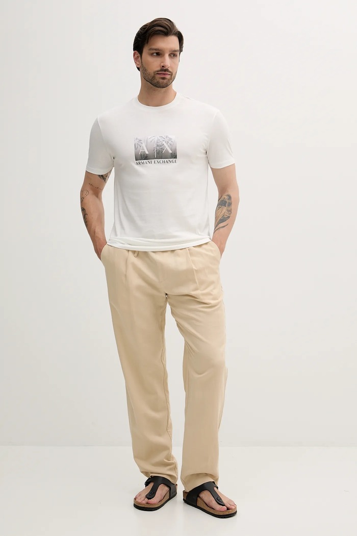 Pamučna majica Armani Exchange XM000555.AF10358 bijela SS25
