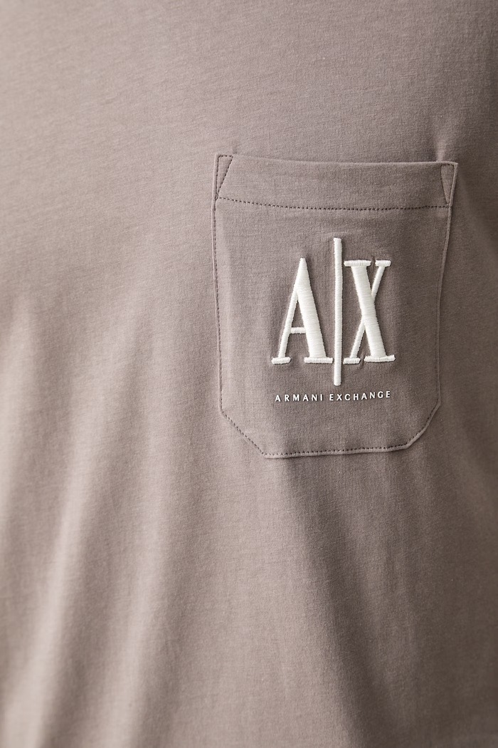 Armani Exchange T-shirt męski bawełniany XM000366.AF12308.NOS beżowy