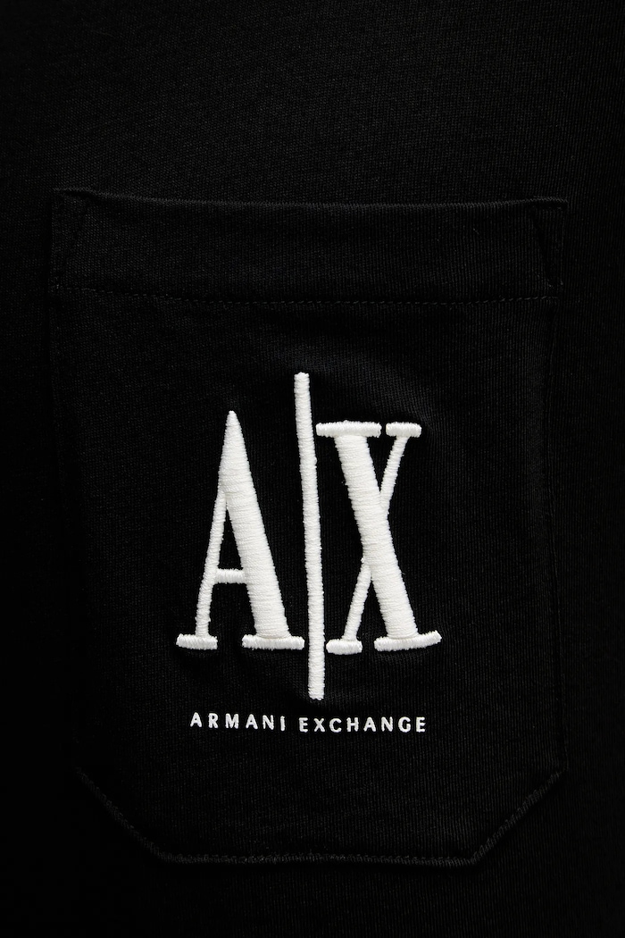 Bombažna kratka majica Armani Exchange XM000366.AF12308.NOS črna
