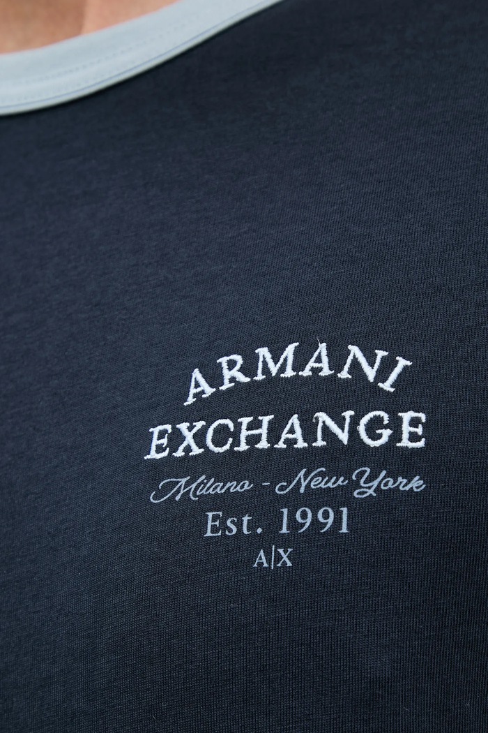 Bavlnené tričko Armani Exchange XM000536.AF10334 tmavomodrá