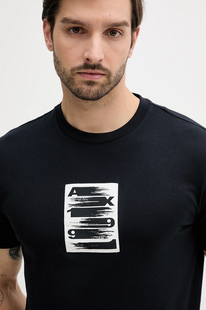 T-shirt bawełniany Armani Exchange XM000548.AF10362 granatowy