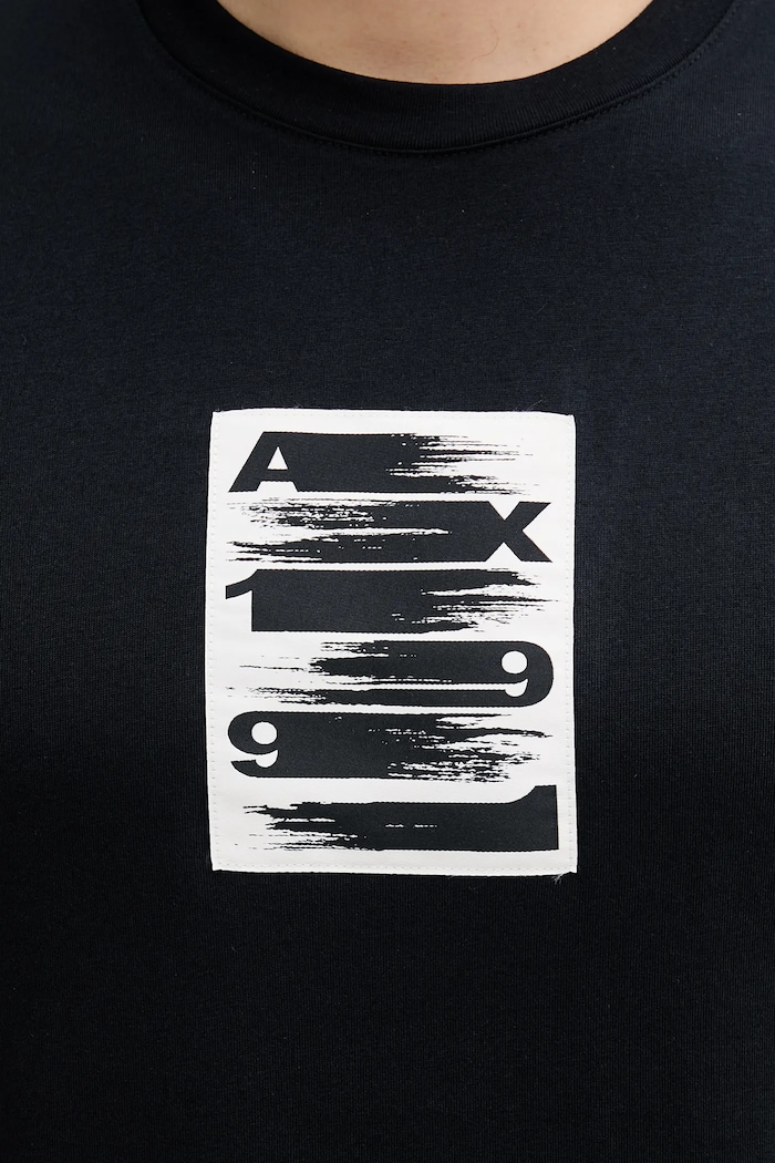 T-shirt bawełniany Armani Exchange granatowy XM000548.AF10362