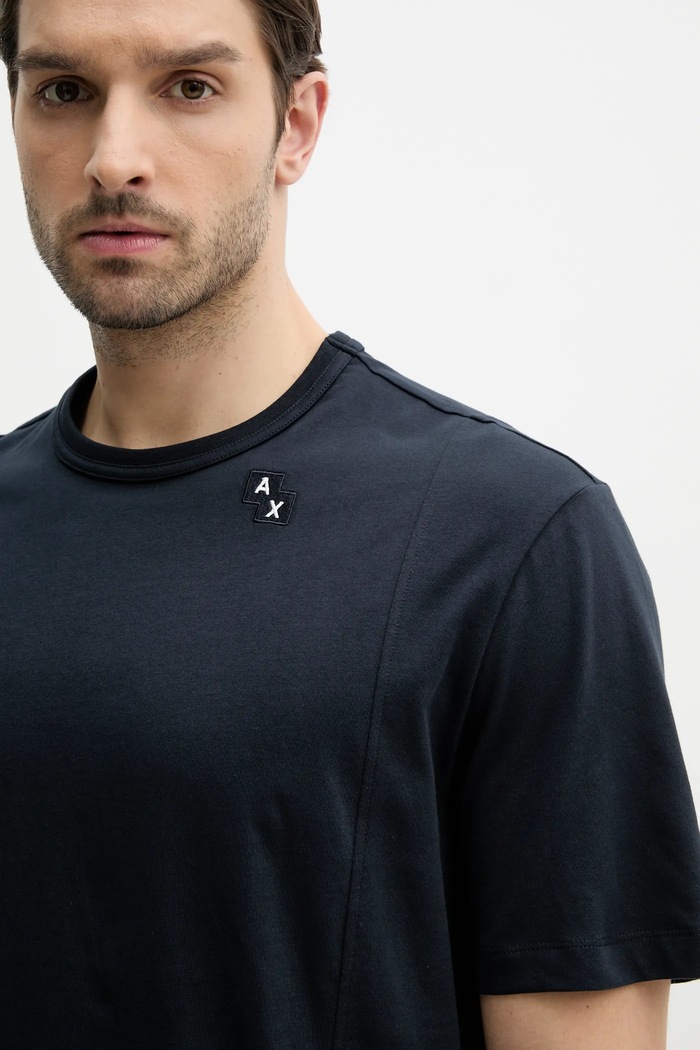Armani Exchange t-shirt bawełniany granatowy XM000549.AF13106