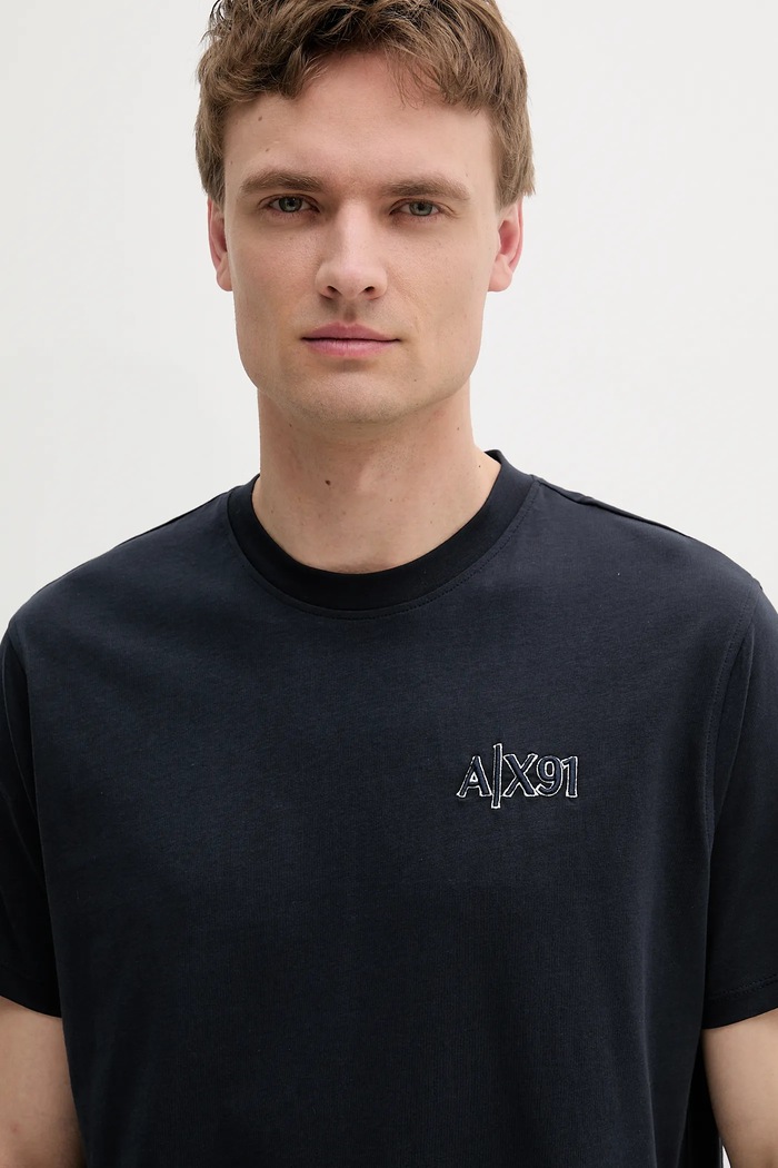 Oblečení Bavlněné tričko Armani Exchange XM000760.AF13106 námořnická modř