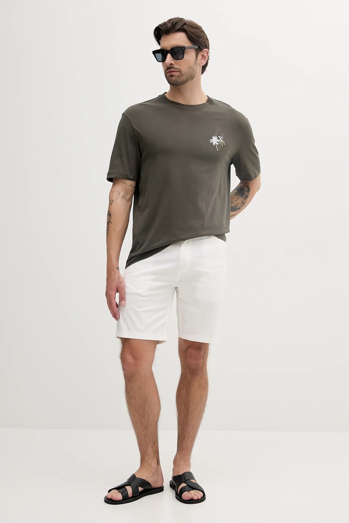 Bombažna kratka majica Armani Exchange XM000572.AF10334 zelena SS25
