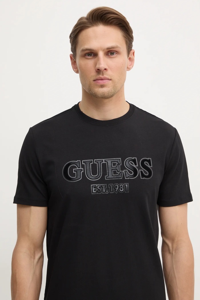 Guess tricou negru M5RI12.J1314