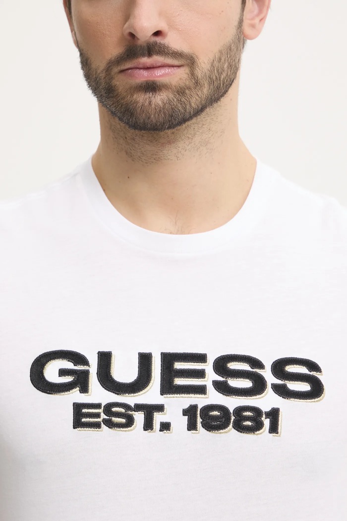 Bavlněné tričko Guess M5RI50.K9RM1 bílá