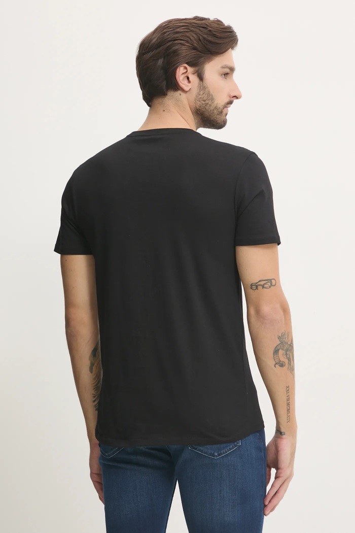 Ρούχα Βαμβακερό μπλουζάκι Guess M5RI50.K9RM1 μαύρο