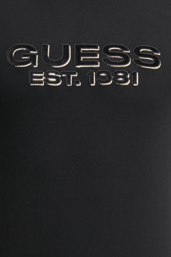 Βαμβακερό μπλουζάκι Guess μαύρο M5RI50.K9RM1