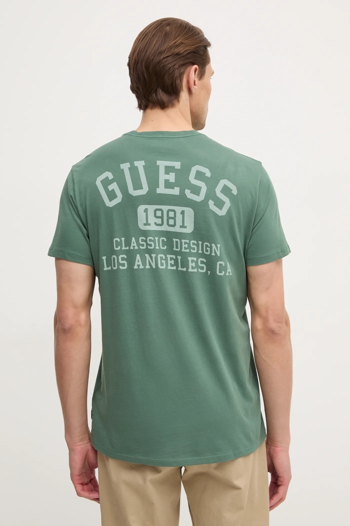 Oblečení Bavlněné tričko Guess M5RI86.K9RM1 zelená