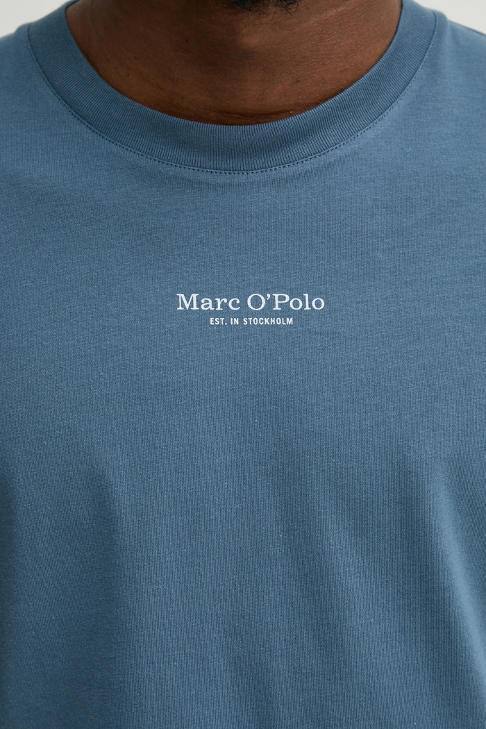 Bavlněné tričko Marc O'Polo 520201251382 modrá
