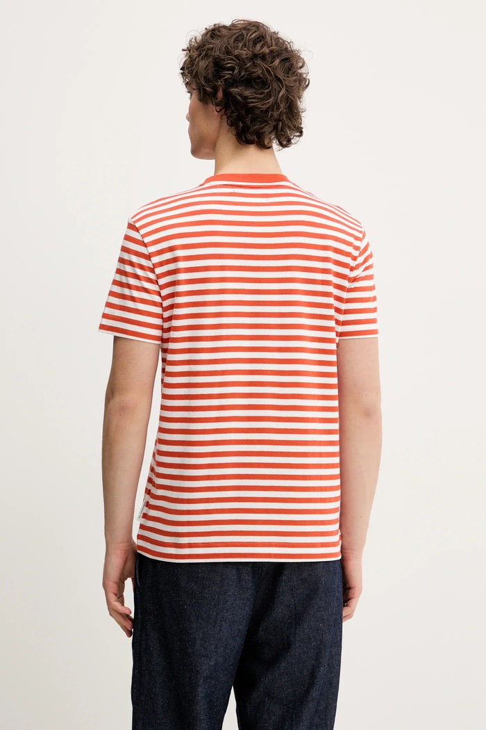 Odzież Marc O'Polo t-shirt bawełniany 522216051326 pomarańczowy