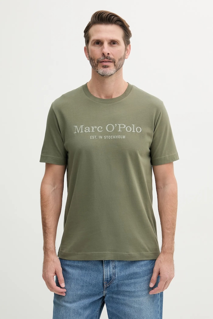 Marc O'Polo T-shirt bawełniany zielony 523201251052