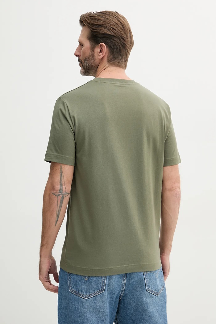 Marc O'Polo T-shirt bawełniany 523201251052 zielony SS25