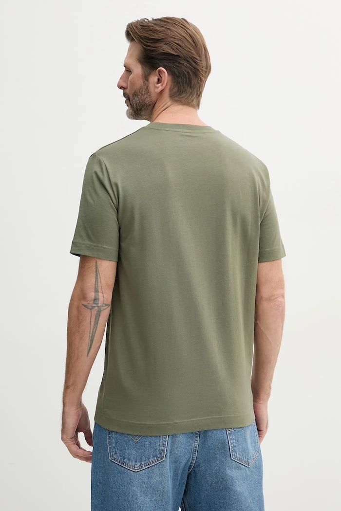 Marc O'Polo T-shirt bawełniany 523201251052 zielony SS25