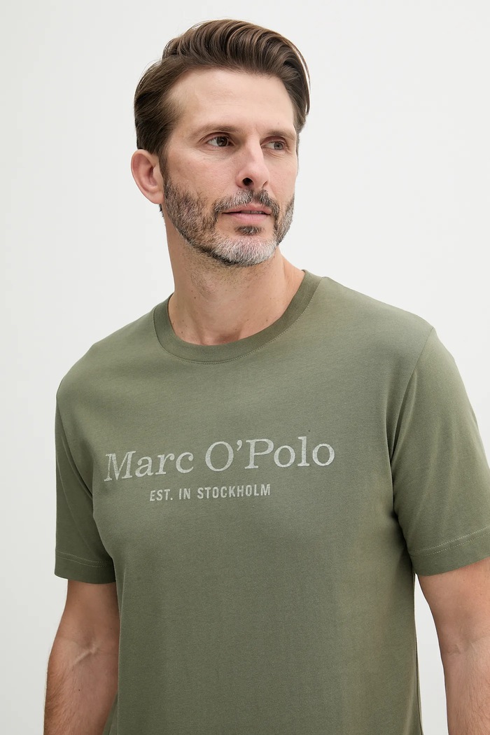 Odzież Marc O'Polo T-shirt bawełniany 523201251052 zielony