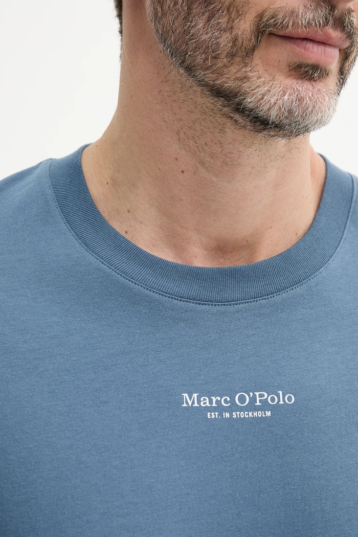 Bavlněné tričko Marc O'Polo 523201251382 modrá