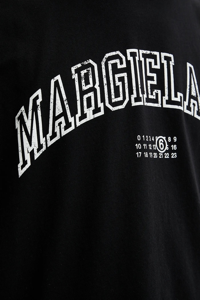 Βαμβακερό μπλουζάκι MM6 Maison Margiela SH0GC0046 μαύρο