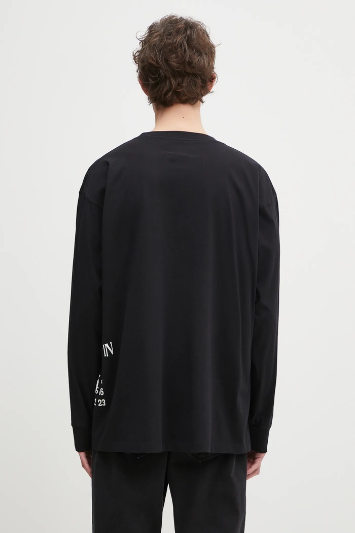Clothing MM6 Maison Margiela cotton longsleeve top SH0GC0047 black