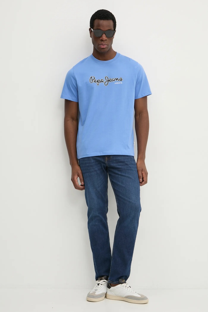 Pamučna majica Pepe Jeans DORIAN TEE PM509721 ljubičasta SS25