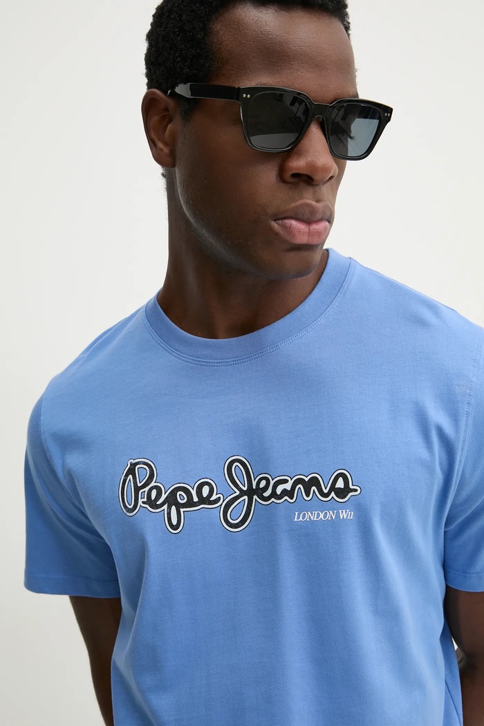 Pamučna majica Pepe Jeans DORIAN TEE ljubičasta PM509721