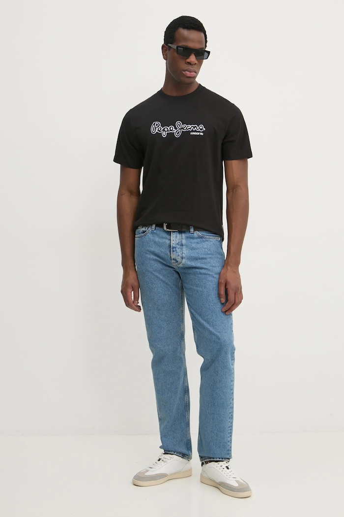 Pamučna majica Pepe Jeans DORIAN TEE PM509721 crna SS25