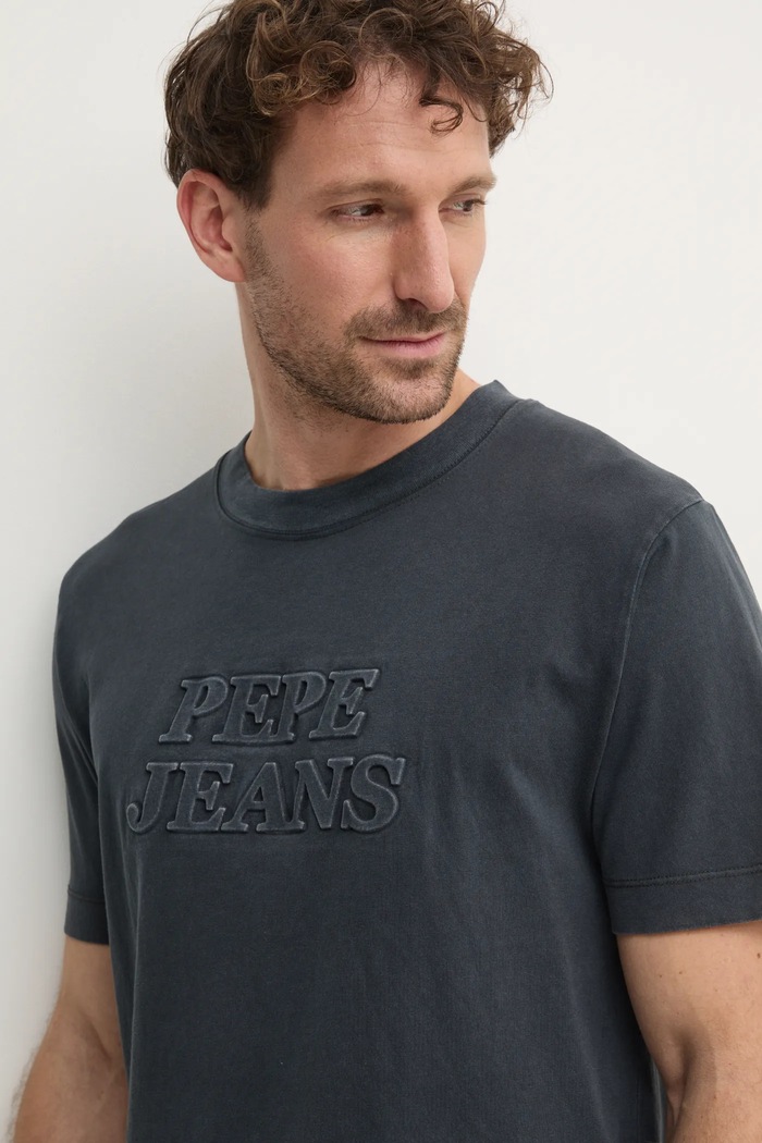 Памучна тениска Pepe Jeans DARIUS TEE черен PM509723