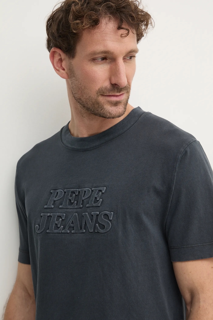 Памучна тениска Pepe Jeans DARIUS TEE черен PM509723