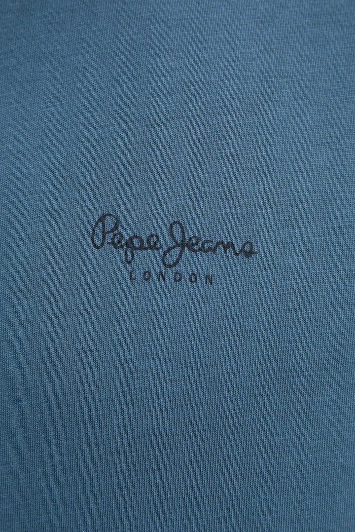 Bavlněné tričko s dlouhým rukávem Pepe Jeans JACKO LONG PM509752 modrá