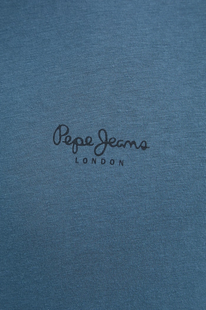 Bavlněné tričko s dlouhým rukávem Pepe Jeans JACKO LONG PM509752 modrá
