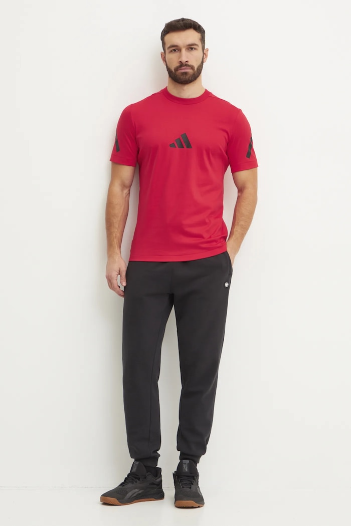 adidas tricou din bumbac Z.N.E. JC7922 rosu SS25