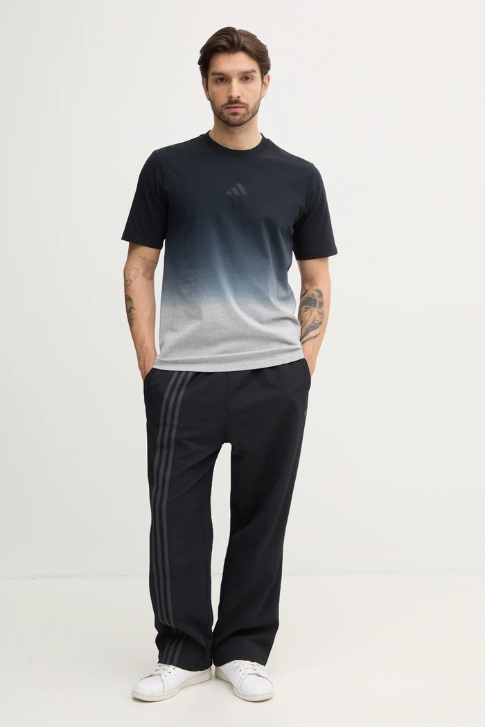 Bavlněné tričko adidas ALL SZN Dip Dye JJ3694 šedá SS25