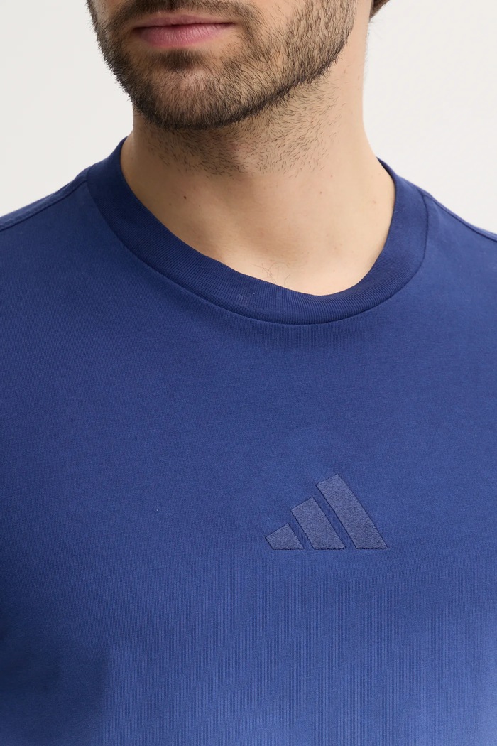 Bavlněné tričko adidas ALL SZN Dip Dye JJ3697 modrá