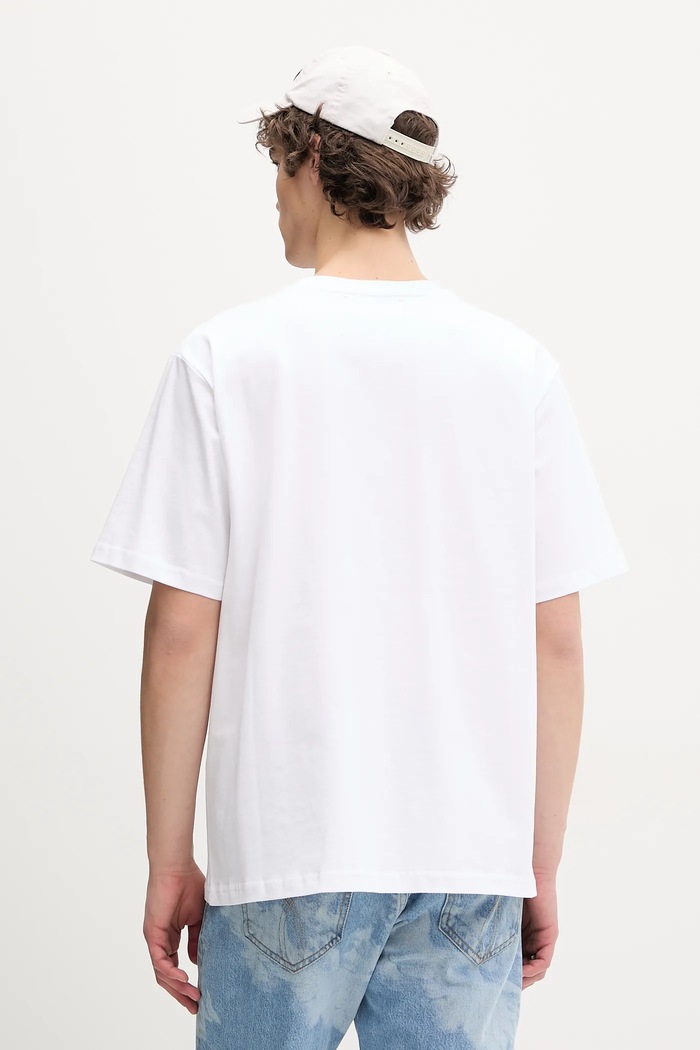 Îmbrăcăminte Fiorucci tricou din bumbac Label Regular Fit T-Shirt U02SPTSH323CJ01WH01 alb
