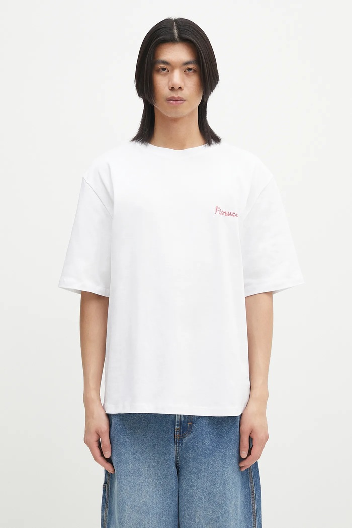 Βαμβακερό μπλουζάκι Fiorucci Candy Logo Relaxed Fit T-Shirt χαλαρό λευκό U02SPTSH101CJ01WH09