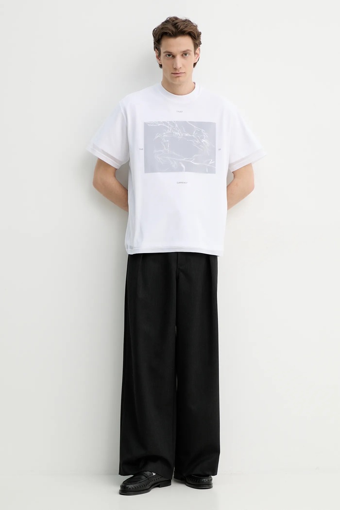 Тениска Heliot Emil SS25.M.09.138.WHT02 бял SS25