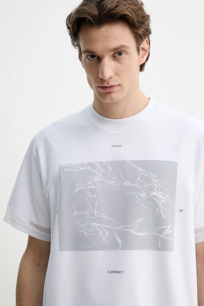 Тениска Heliot Emil бял SS25.M.09.138.WHT02