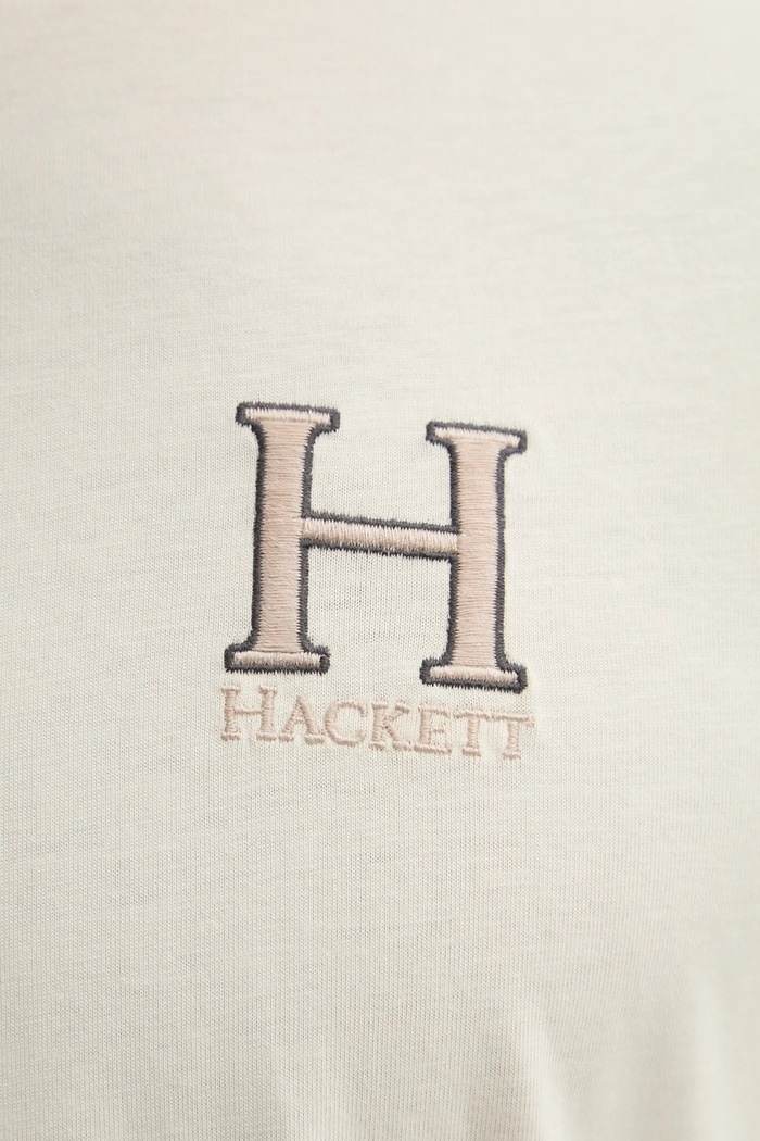 Bombažna kratka majica Hackett London HM500858 bež