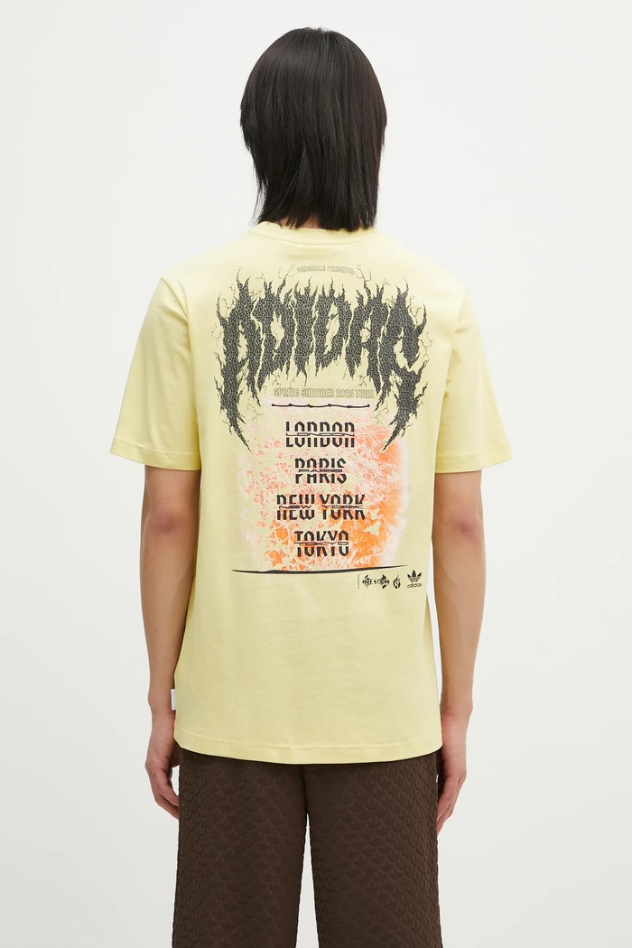 adidas Originals cotton t-shirt Trefoil Series Fashion Elevated regular yellow JP0197