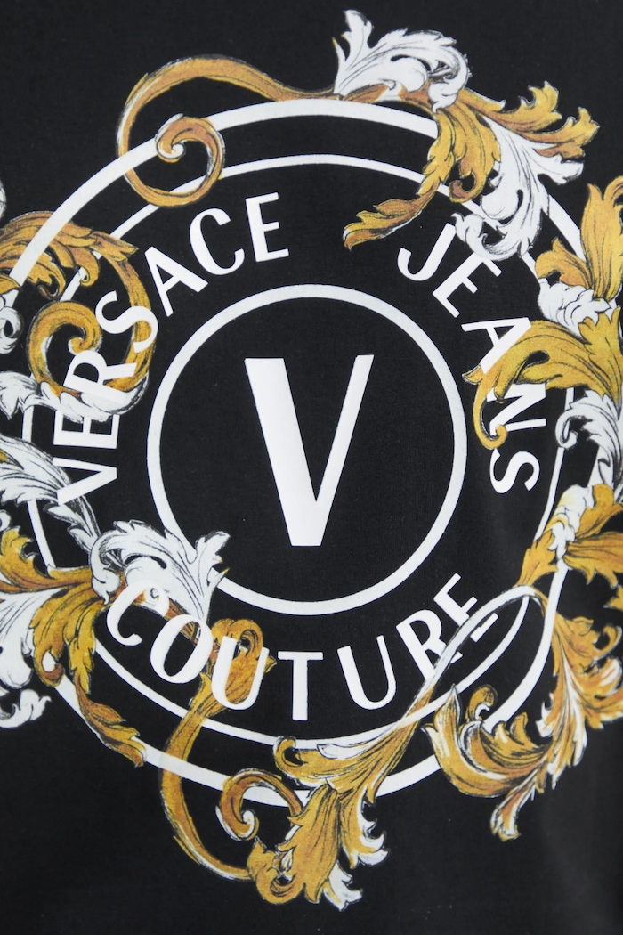 Versace Jeans Couture t-shirt bawełniany czarny 78GAHC01.CJ01C