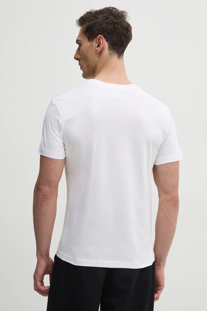 Odzież Versace Jeans Couture t-shirt bawełniany 78GAHT05.CJ00T biały