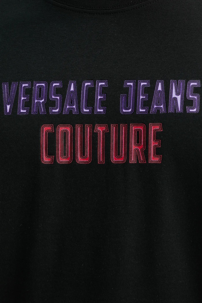 Versace Jeans Couture tricou din bumbac 78GAHC02.CJ01C negru